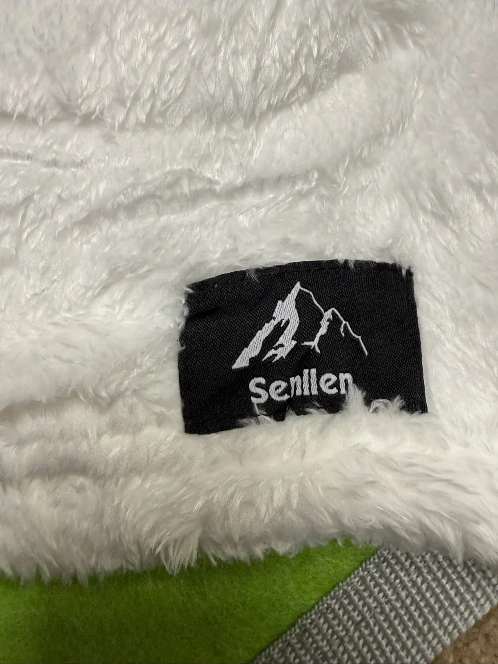 Cozy White Furry ski mask with Drawstrings